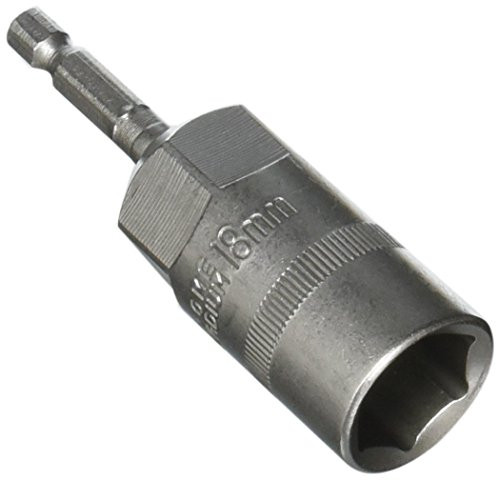 Uxcell a14110300ux0268 Gray 80mmx18mm Metal Screwdriver Drill Hex Nut Driver Socket Bit (2 Piece)