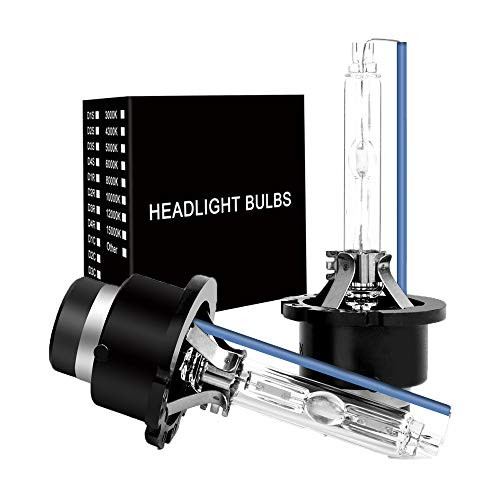 D2S HID Xenon Headlight Replacement Bulbs 35W 8000K High And Low Beam SHFY Blue Color Light Head Lights (Pack of two bulbs) Headlights Bulb (D2S, 8000K)
