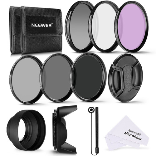 Neewer 62MM Professional UV CPL FLD Lens Filter and ND Neutral Density Filter(ND2, ND4, ND8) Accessory Kit for Pentax (K-30 K-50 K-5 K-5) and Sony Alpha A99 A77 A65