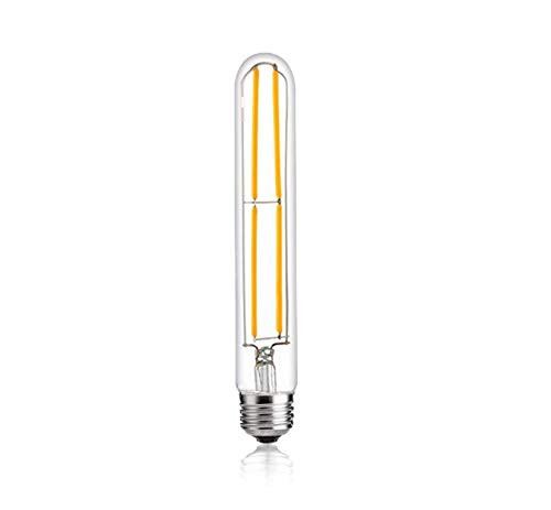 Dimmable 6W Edison Led Tubular Bulb T30, Warm White 2700K, Vintage Led Filament Light Bulb, E26 Medium Base, 60 Watt Bulb Equivalent, 600LM,Clear Glass Cover,