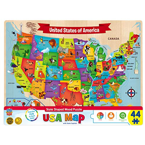 MasterPieces USA 44 Piece Wood Map Puzzle