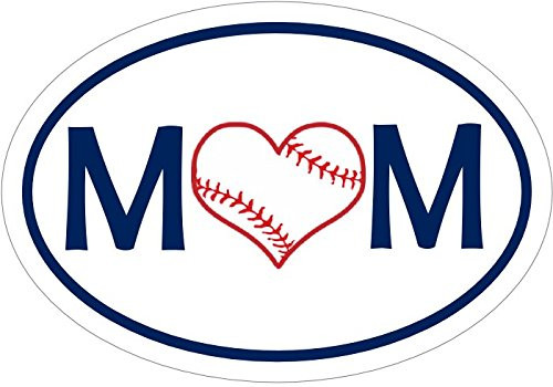 WickedGoodz Blue Oval Baseball Mom Heart Vinyl Decal - Youth Sports Bumper Sticker - Perfect Baseball Mom Gift WickedGoodz Blue Oval Baseball Mom Heart Vinyl Decal - Youth Sports Bumper Sticker - Perfect Baseball Mom Gift
