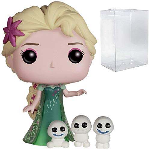 Funko Pop! Disney: Frozen Fever - Elsa #155 Vinyl Figure (Bundled with Pop BOX PROTECTOR CASE)