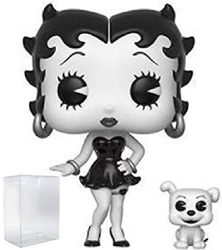 Funko Pop & Buddy: Betty Boop - Betty with Pudgy Black and White Entertainment Earth Exclusive Vinyl Figure (Bundled with Pop Box Protector Case)