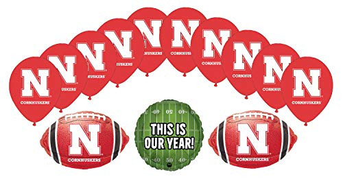 Mayflower Products Nebraska Cornhuskers Football Tailgating Party Supplies Balloon Bouquet Decorations