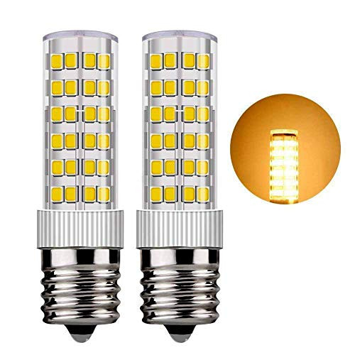 IAlight E17 LED Bulb 6Watt Appliance Bulb, Energy-Saving Bulb,580lm, 60W Halogen Equivalent AC110-130V Ceramic E17 LED Bulb for Microwave Oven Appliance, Intermediate Base (Warm White) Pack of 2