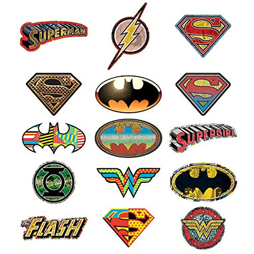 DC Comics Justice League LOGO Stickers ( Series 2 ) Set of 15 (Batman, Superman, The Flash, Green Lantern, wonder Woman, Supergirl, Batgirl and more... DC Comics Justice League LOGO Stickers ( Series 2 ) Set of 15 (Batman, Superman, The Flash, Green Lantern, wonder Woman, Supergirl, Batgirl and more...