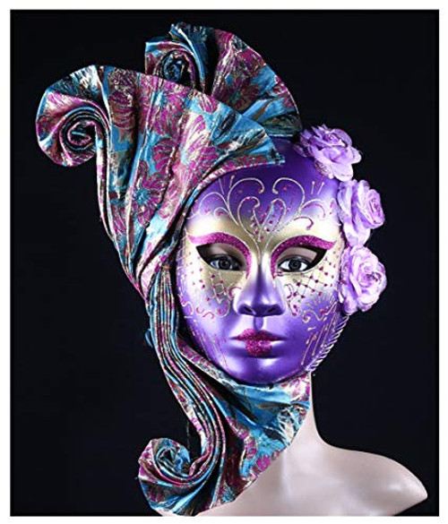 Masquerade Mask Mardi Gras Mask for Women Handmade Venetian Party Prom Ball Purple Masquerade Mask Mardi Gras Mask for Women Handmade Venetian Party Prom Ball Purple