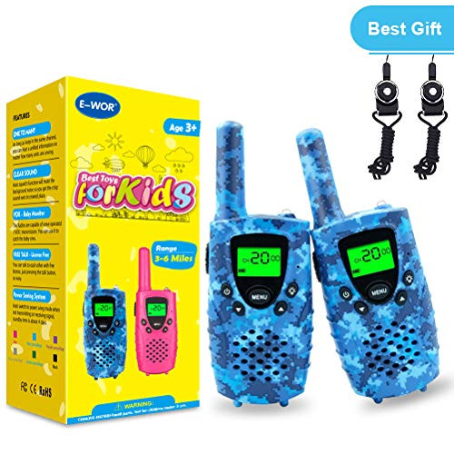 Walkie Talkies for Kids,22 Channels FRS/GMRS UHF Kids Walkie Talkies,Camo Blue