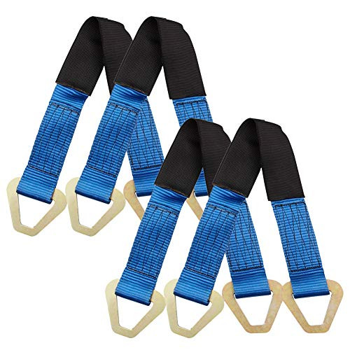 Bang4buck Universal 4 Pack 2"x 24" Adjustable Axle Straps Auto Car Hauler Tie Down Application for Demco Kar Kaddy Dollys