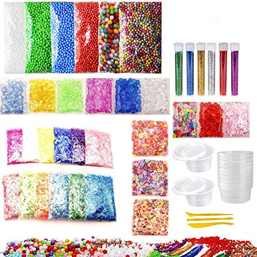 LZMU DIY Slime Kit Slime Supplies Kit Slime Making Kit for Girls Boys Kids, Includes Clear Crystal Slime, Foam Balls, Fruit Slices, Water Beads, Sugar Paper LZMU DIY Slime Kit Slime Supplies Kit Slime Making Kit for Girls Boys Kids, Includes Clear Crystal Slime, Foam Balls, Fruit Slices, Water Beads, Sugar Paper