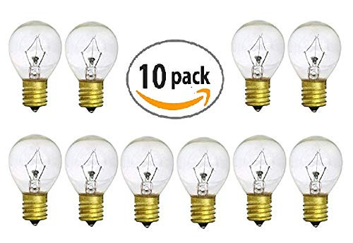 10-Pack 25 Watts S11 E17 Base Replacement Bulb for Lava Lamp 14.5 Inch Lava Lamps