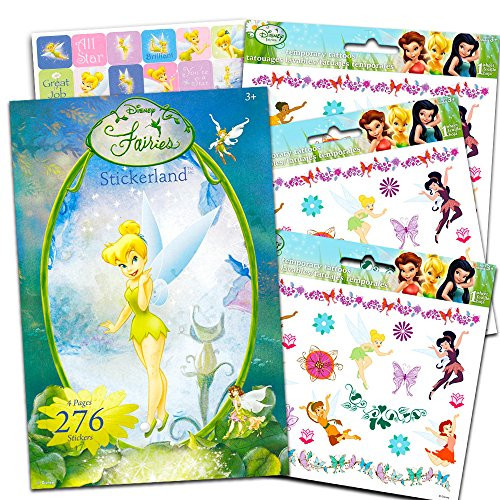 Disney Fairies Stickers and Tattoos Party Favor Pack (120 Stickers & 75 Temporary Tattoos Featuring Tinkerbell)