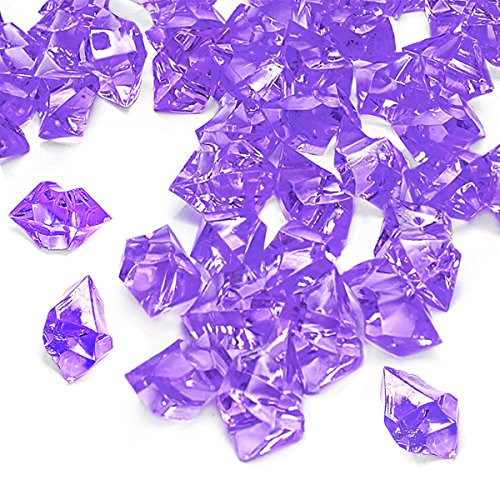 Purple Fake Crushed Ice Rocks, 150 PCS Fake Diamonds Plastic Ice Cubes Acrylic Clear Ice Rock Diamond Crystals Fake Ice Cubes Gems for Home Decoration Wedding Display Vase Fillers by DomeStar Purple Fake Crushed Ice Rocks, 150 PCS Fake Diamonds Plastic Ice Cubes Acrylic Clear Ice Rock Diamond Crystals Fake Ice Cubes Gems for Home Decoration Wedding Display Vase Fillers by DomeStar