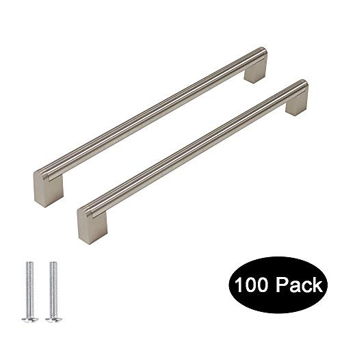 10 Pack Probrico 11-1/2inch (288mm) Hole Centers Diameter 14mm Stainless Steel Boss Bar Kitchen Cabinet Door Handles Drawer Pulls Cabinet Knobs Brushed Nickel