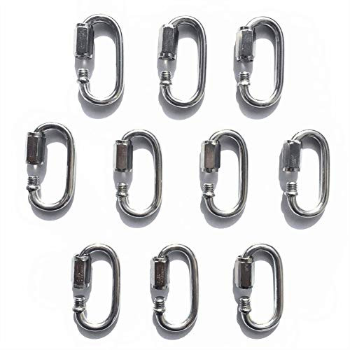 10Pcs 316 Stainless Steel Quick Link Chain Connector 5/32"(4mm) Marine Grade