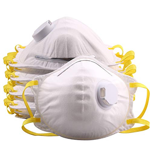 N95 Mask - N95 Respirator Mask with Valve Particle Dust Mask Drywall Mask Painting Mask (10 PACK)