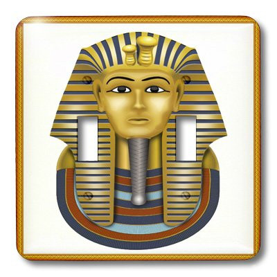 3dRose lsp_39627_2 Framed Egyptian King Tut Double Toggle Switch
