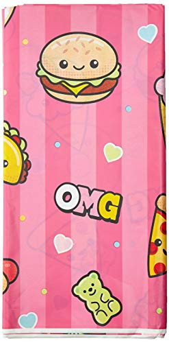 Creative Converting 332408 Junk Food Fun Tablecover, 102, Multicolor