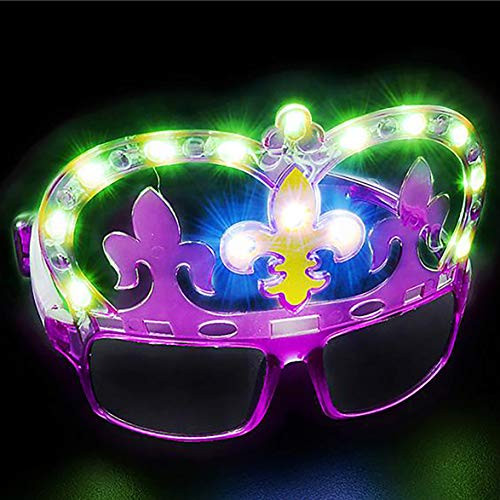 Light-up Fleur de Lis Mardi Gras Fat Tuesday Shades Party Favor