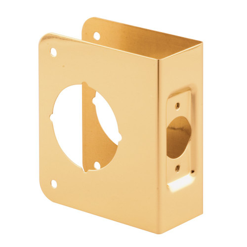 Defender Security U 9543 Door Reinforcer 1-3/8-Inch Thick by 2-3/8-Inch Backset 2-1/8-Inch Bore, Brass, Recessed