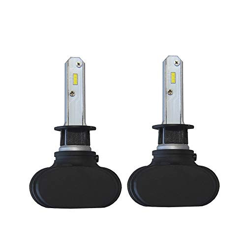 KOUYDEN LED Headlight Bulbs White Light 50W 6500K 8000LM LED Headlamp Bulbs Fog Light Bulbs Conversion Kit All-in-One Extremely Bright Xenon White (H1)