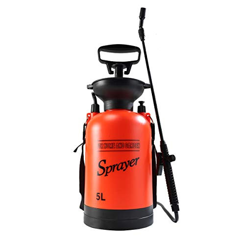 CLICIC Lawn and Garden Portable Sprayer 1.3 Gallon - Pump Pressure Sprayer Includes Shoulder Strap CLICIC Lawn and Garden Portable Sprayer 1.3 Gallon - Pump Pressure Sprayer Includes Shoulder Strap