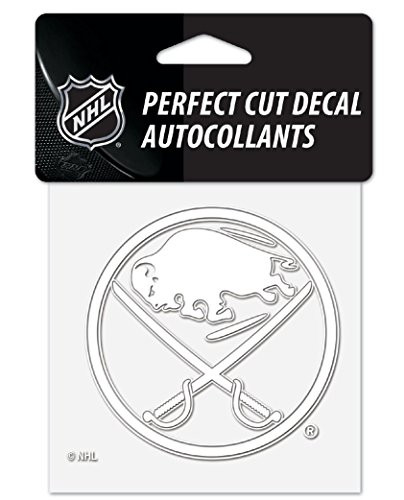 WinCraft NHL Buffalo Sabres 4"x4" inch White Decal Sticker