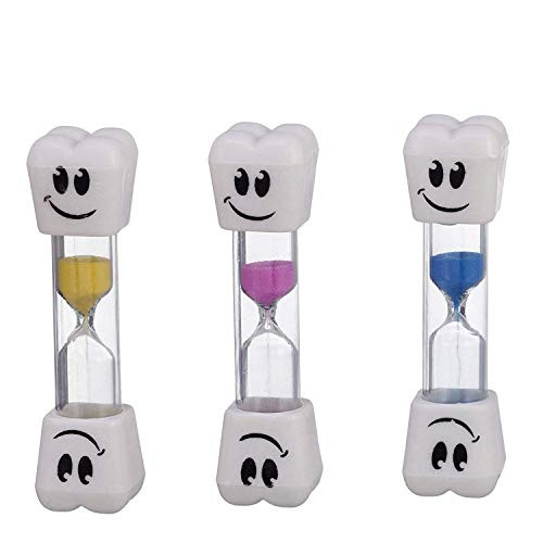 Tooth Brushing Sand Timer Pack | Includes Blue, Pink, and Yellow Timers