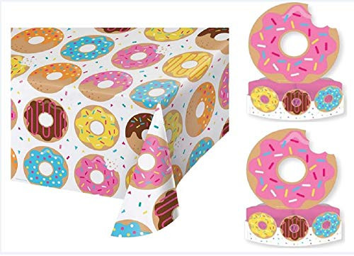 Donut Time Table Décor Bundle | Includes Tablecover and 2 Centerpieces