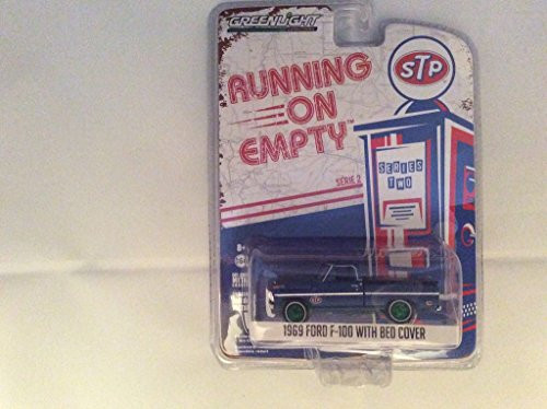 Greenlight 1:64 Running on Empty 1969 Ford F-100 w Bed Cover STP GREEN MACHINE