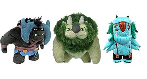 Troll Hunters Tales of Arcadia DreamWorks Plush Figure Bundle of 3 Argh Blinky and Bular Funko Trollhunters Stuffed Animal Collection