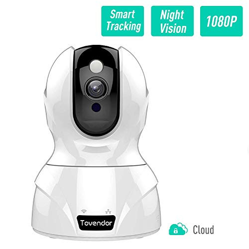 Security Camera 1080P Dog Camera, Tovendor Wireless Home Camera, Wifi Baby Monitor with Cloud Storage, Pan/Tilt/Zoom, Two-Way Audio, Motion Detection, Night Vision - Compatible with Alexa