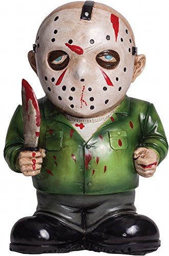 Morbid Enterprises Jason Boorhees Lawn Gnome, Green/Black/White/Red/Blue/Silver, One Size