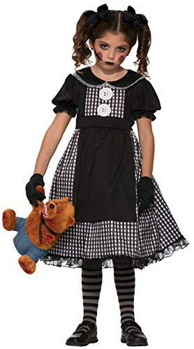 Forum Novelties Kids Dark Rag Doll Costume, Black, Small