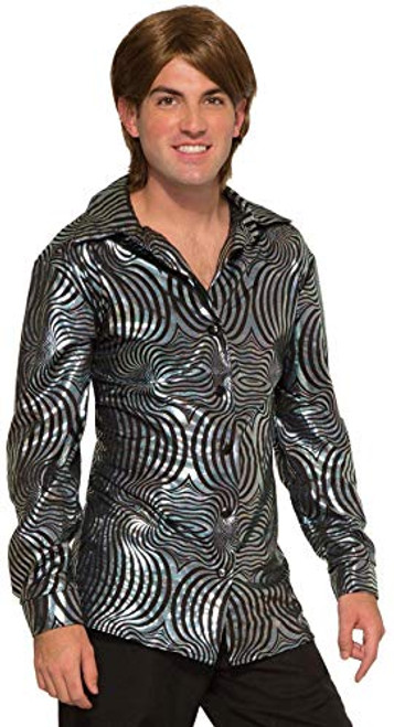 Forum Novelties Men's Disco Boogie Down Shirt-Std, Black, Standard Forum Novelties Men's Disco Boogie Down Shirt-Std, Black, Standard