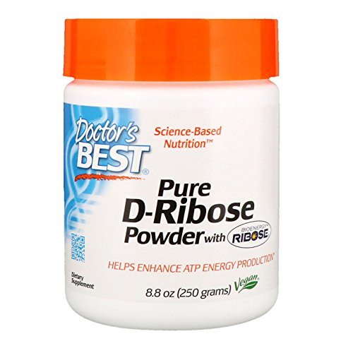Doctor's Best D-Ribose with Bioenergy Ribose, Non-GMO, Vegan, Gluten Free, Energy Enhancement, 250 Grams