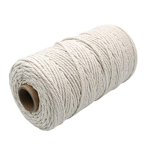 328 Feet 3mm Natural White Twine,Cotton Bakers Twine Cotton Cord Crafts Gift Twine String for Holiday