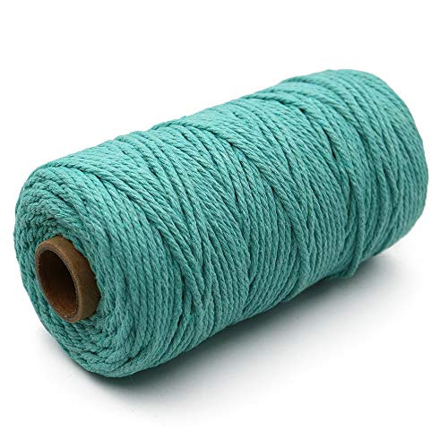 328 Feet 3mm Blue Cotton Twine,Cotton Baker's Twine Cotton Cord Crafts Gift Twine String for Holiday