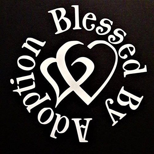 Chase Grace Studio Blessed By Adoption Adopt Vinyl Decal Sticker|WHITE|Cars Trucks Vans SUV Laptops Wall Art|5.25" X 5.25"|CGS729 Chase Grace Studio Blessed By Adoption Adopt Vinyl Decal Sticker|WHITE|Cars Trucks Vans SUV Laptops Wall Art|5.25" X 5.25"|CGS729