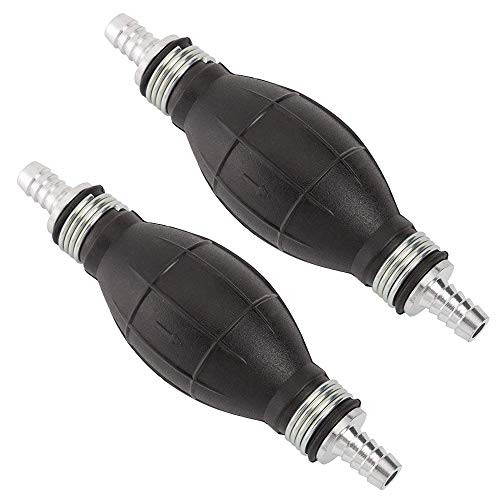 10mm Rubber Fuel Transfer Vacuum Fuel Line Hand Primer Pump Bulb Type For All Fuels (2 Pack)