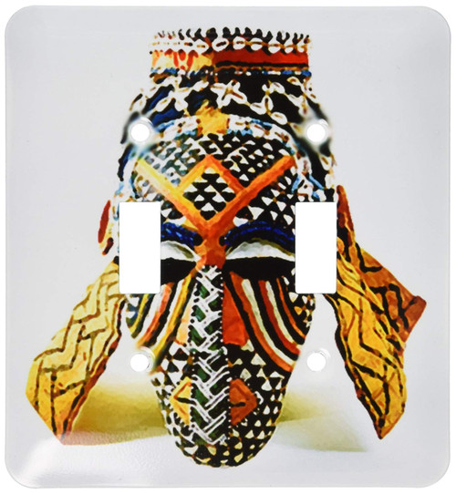3dRose lsp_877_2 African Mask - Double Toggle Switch