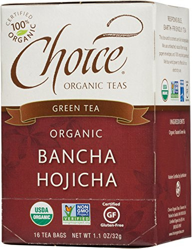 Choice Organic Teas Green Tea, Bancha Hojicha, 16 Count, Pack of 6