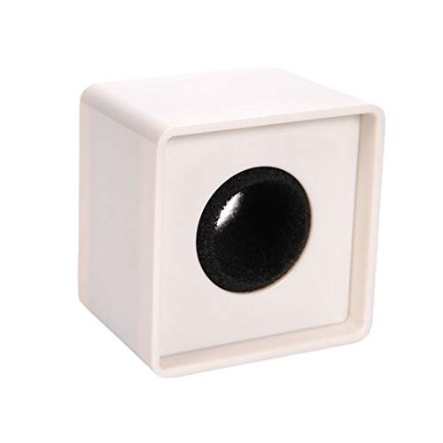 Aysekone Portable White ABS Injection Molding Square Cube Shaped Interview Mic Microphone Logo Flag Station