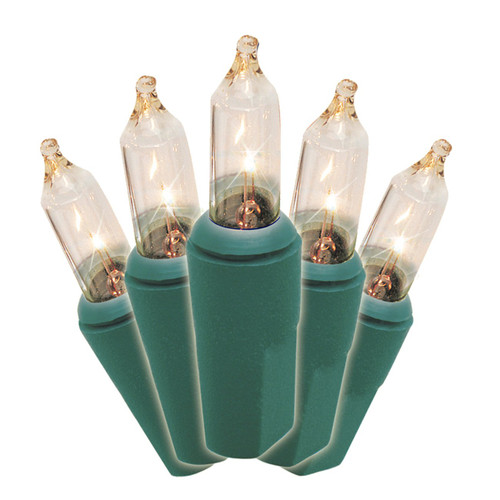 Brite Star 150 Count 8-Function Chasing Light Set, Green Wire, Clear