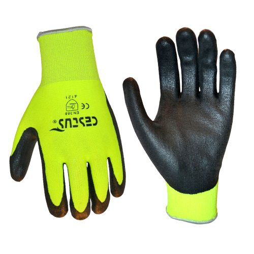 Cestus Pro Series NS Grip Nitrile Dipped Glove, Work, Cut Resistant, 2X-Large, Lime (Pack of 1 Pair)