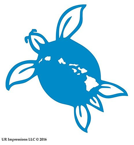 UR Impressions OBlu Hawaiian Islands Sea Turtle Decal Vinyl Sticker Graphics Car Truck SUV Van Wall Window Laptop|Olympic Blue|5.5 Inch|URI519