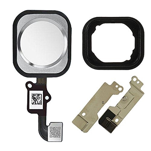 Afeax Compatible with Home Button Main Key Flex Cable Replacement for iPhone 6 and 6 Plus (Silver)
