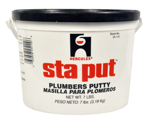 Oatey Oatey Hercules 25110 Sta Put Plumber's Putty Plastic Pail with Handle, 7 Pounds