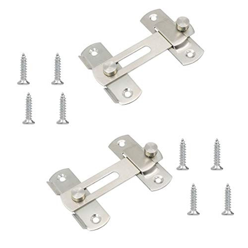 Flip Latch Stainless Steel Gate Latches Bar Latch Safety Door Lock,Brushed Finish-2 Pcs